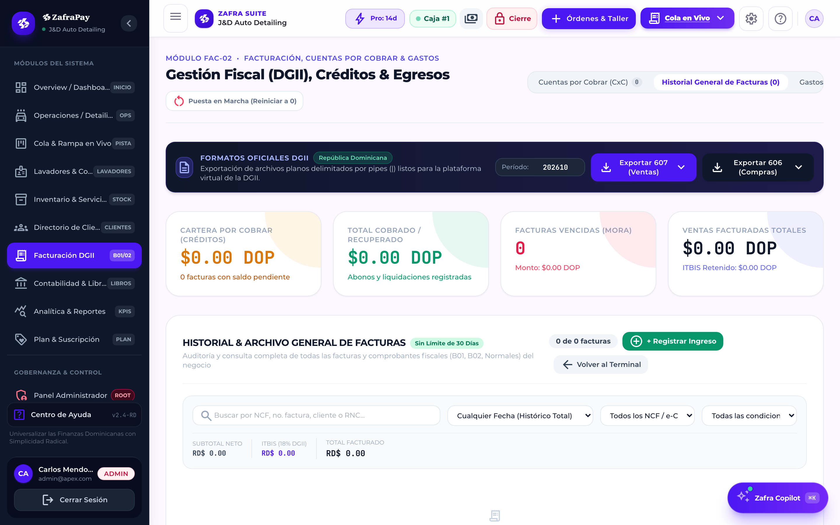 Gestión Fiscal de Facturas & NCF