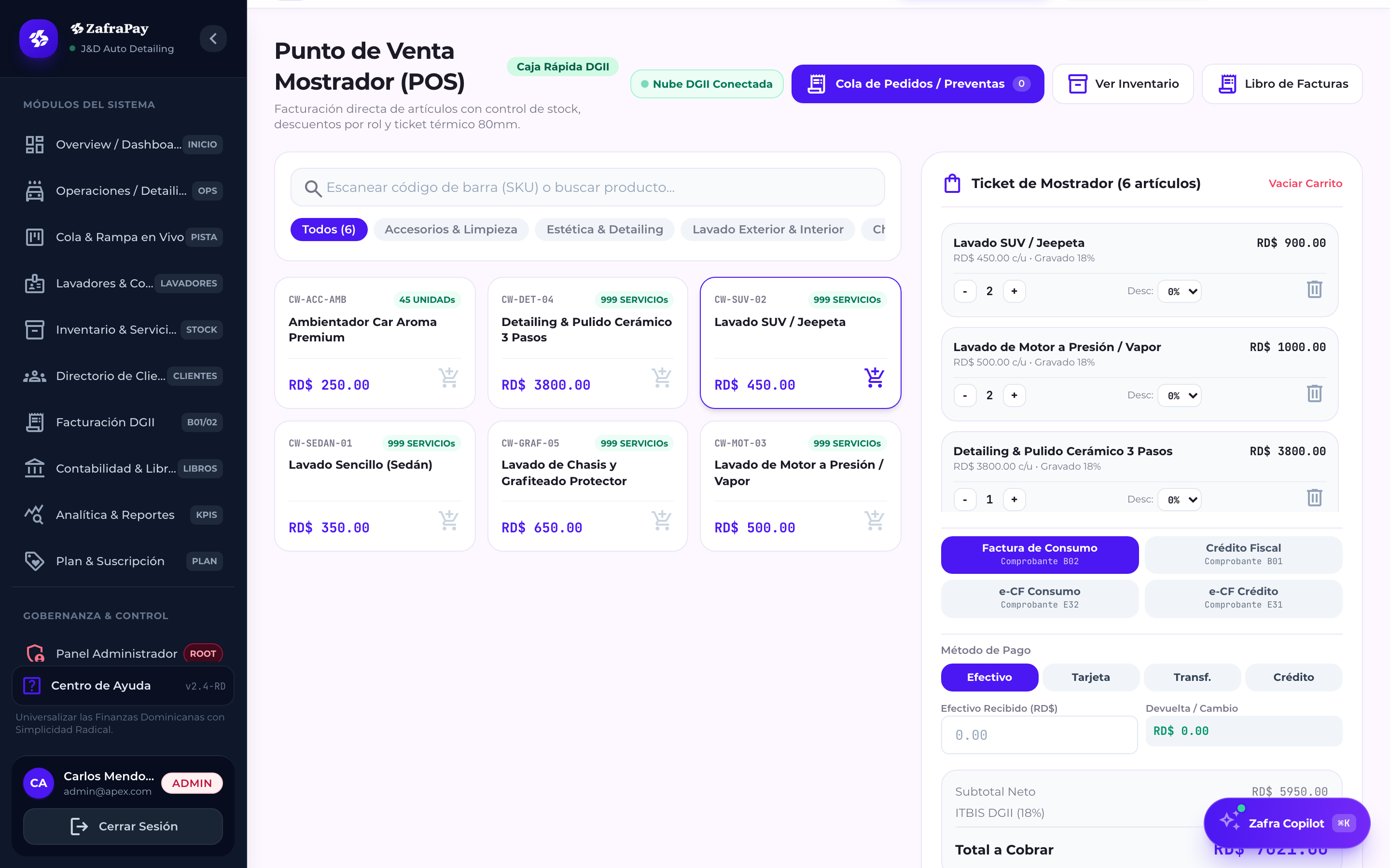 Zafra Pay — Punto de Venta y Facturación DGII